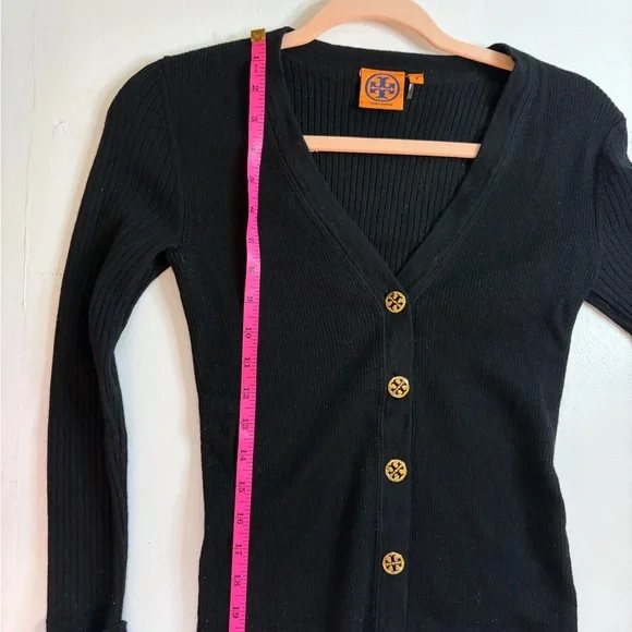 Tory Burch Simone cardigan wool in black size small - Picture 9 of 9